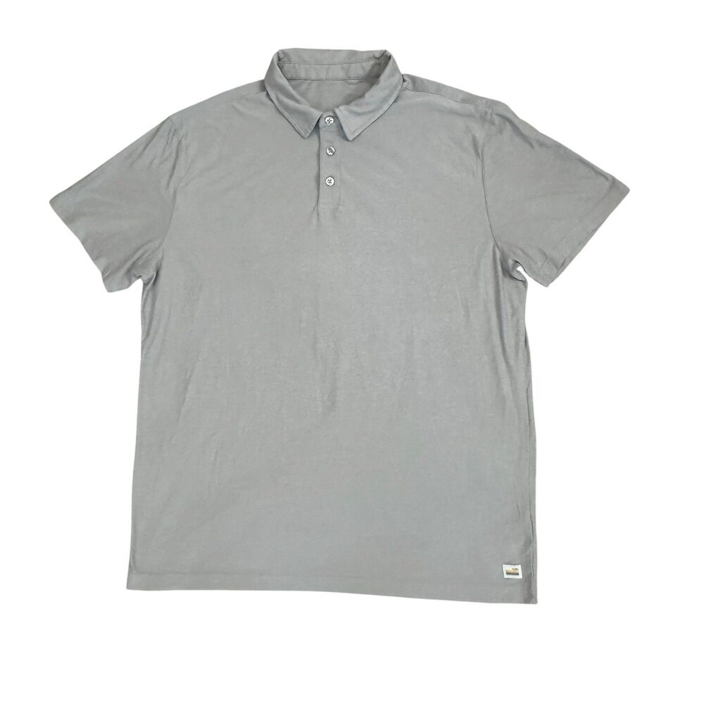 Vuori Strato Tech Polo Shirt-Men’s L Light Heather Blue  V188 Short Sleeve